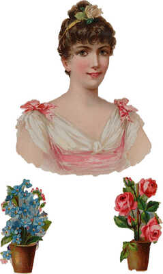 Композиция «Дама в розовом». Миниатюра книжная и альбомная. Зап. Европа, конец XIX в.